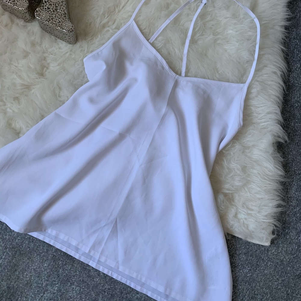 Hollister White Tank top with adjustable straps